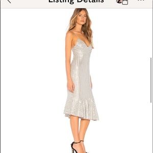 NWT Saylor Peggy Silver Sequin Dress size medium